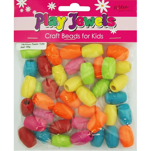 23mm x 14mm Plastic Tube Shape Beads